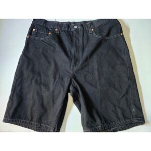 Vintage Levis 505 Jean Shorts Mens 36 Black Shorts Red Tab USA Made 90s